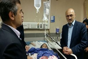 بهبود حال دانش آموزان حادثه دیده سنگر 