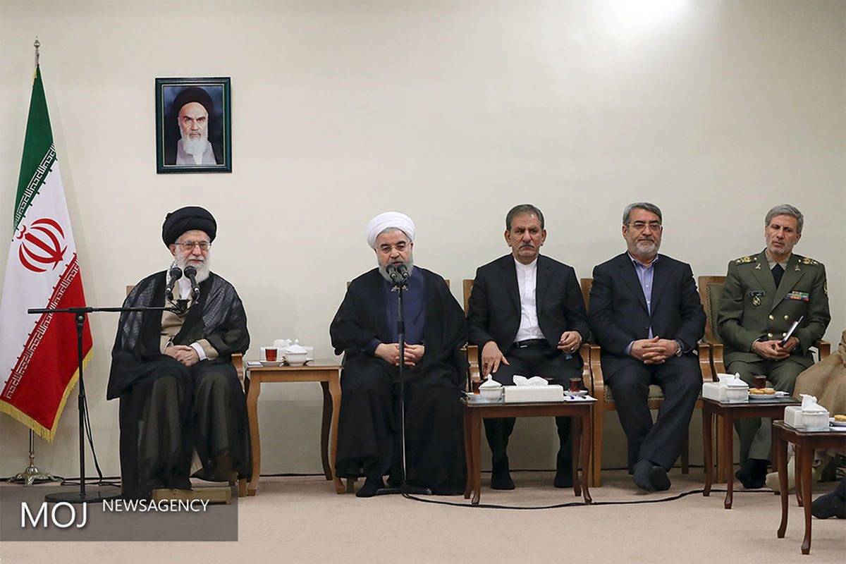 دیدار رییس‌جمهور و اعضای هیات دولت با مقام معظم رهبری