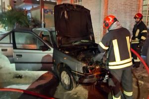 حریق خودرو پژو ۴۰۵ در بلوار محیط‌بان بندرعباس با حضور به‌موقع آتش‌نشانان مهار شد