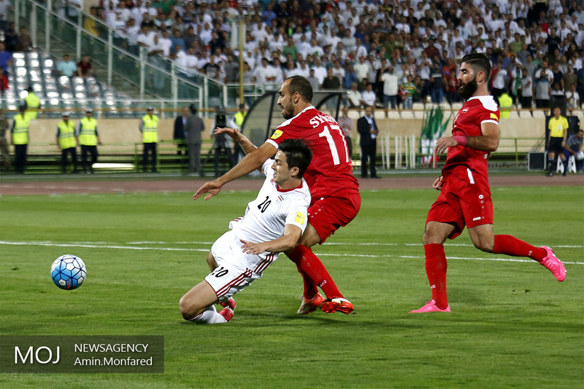 دیدار تیم‌های فوتبال ایران و سوریه