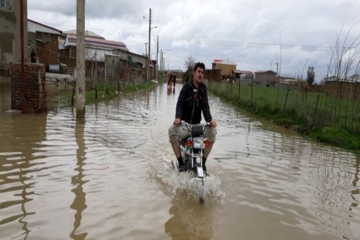 سیل در آق قلا