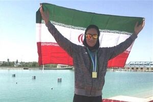 بانوی قایقران کرمانشاهی مدال طلای قهرمانی آسیا را بدست آورد