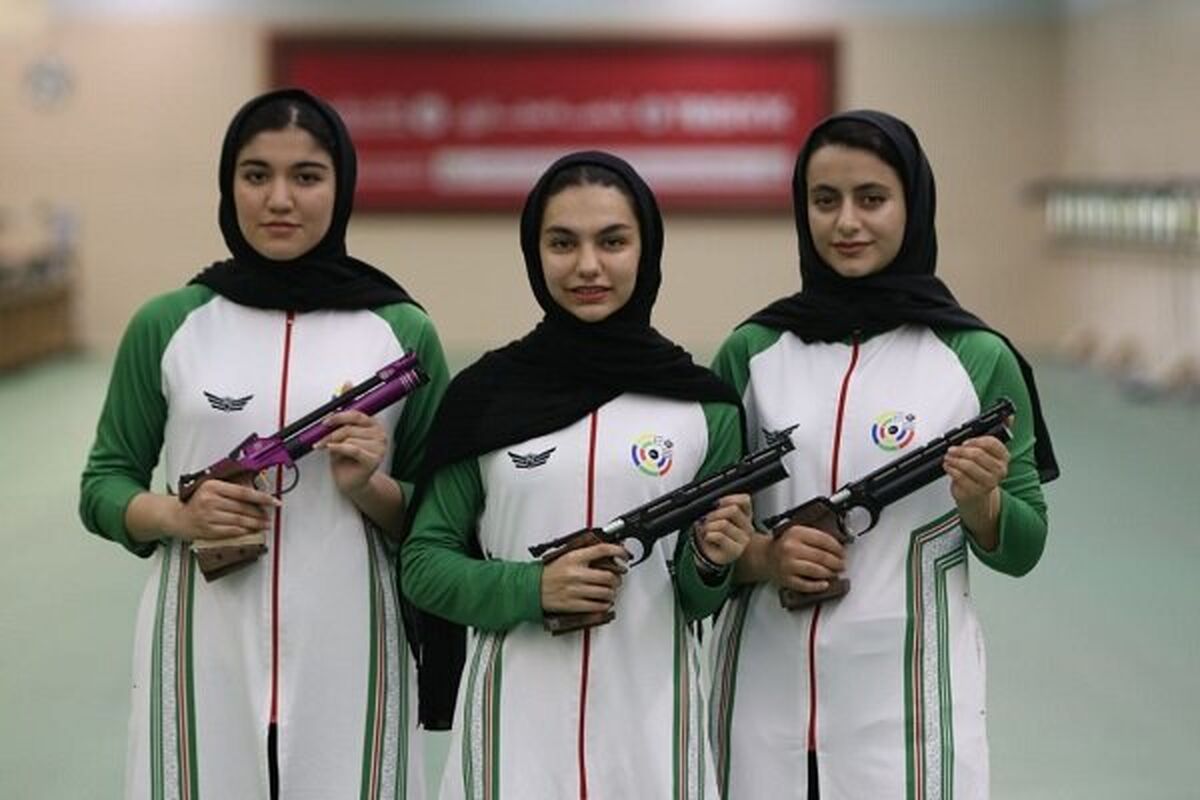 دختران نوجوان ایران مدال نقره تپانچه ۱۰ متر آسیا را کسب کردند