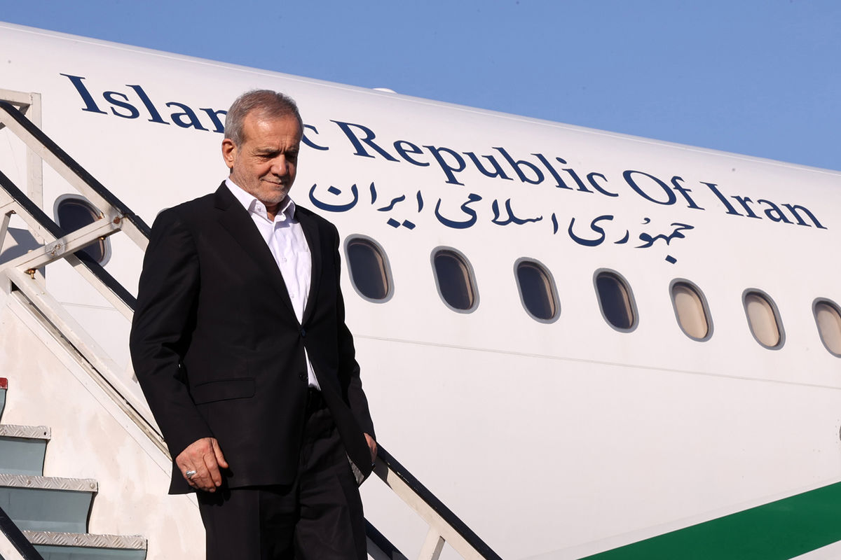 هواپیمای+رییس+جمهور+مسعود+پزشکیان+سفر+استانی
