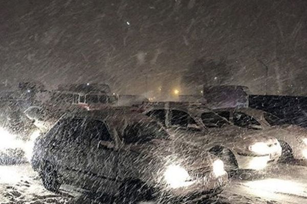 انسداد جاده‌های شمالی به دلیل کولاک برف
