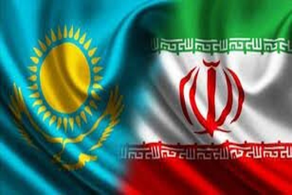پرچم ایران و قزاقستان