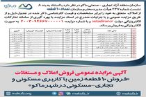 آگهی مزایده عمومی فروش ۱۰ قطعه زمین با کاربری مسکونی و تجاری-مسکونی در ماکو
