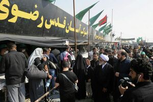 آستان قدس رضوی پذیرای زائران اربعین مرز مهران در موکبهای امام مهربانی