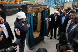 معاون اول رئیس‌جمهور «بزرگترین کارخانه تولیدکننده تیرآهن در شرق کشور» را افتتاح کرد