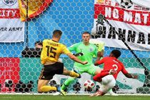 برتری بلژیک مقابل انگلیس در نیمه نخست