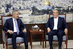 وزیر خارجه ترکیه و رئیس حماس در دوحه با یکدیگر دیدار کردند