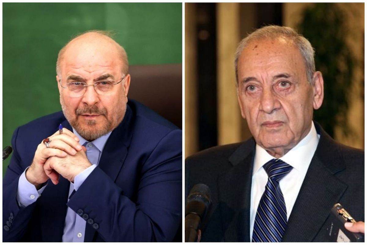 قالیباف و نبیه بری رئیس مجلس لبنان