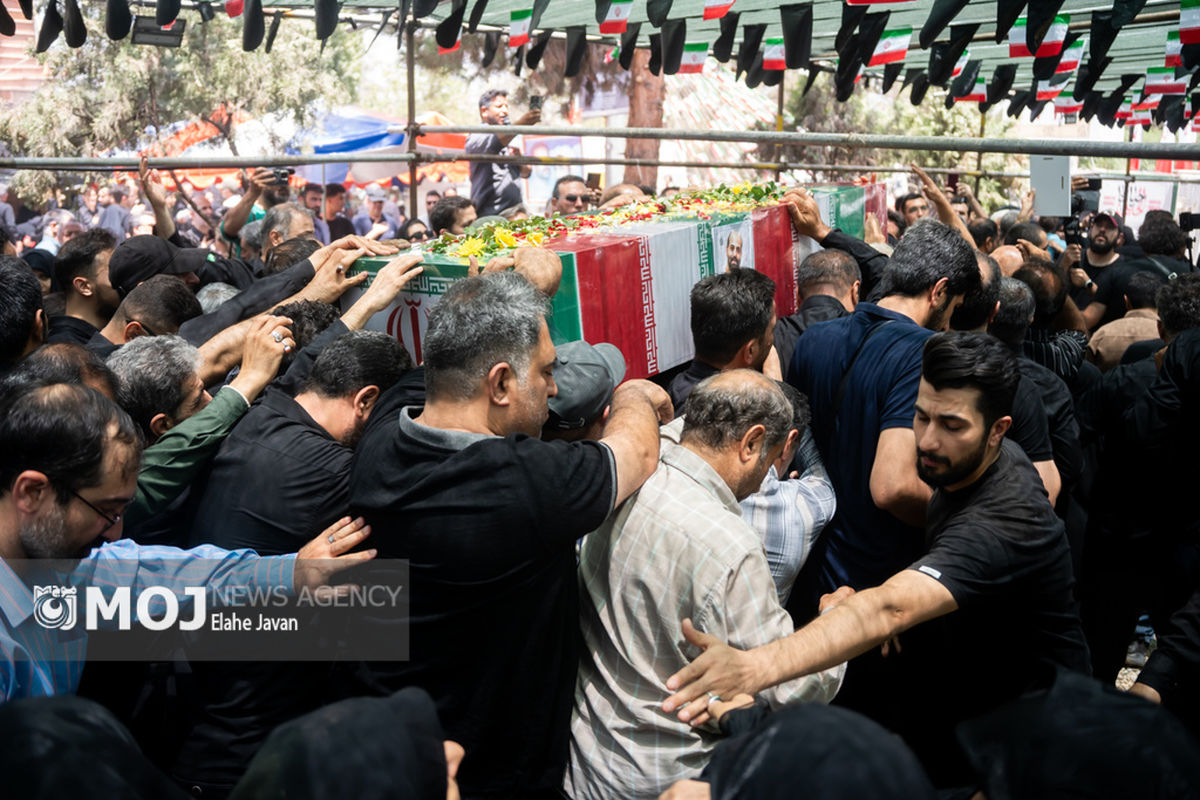 تشیبع پیکر شهدای تعرض رژیم اشغالگر صهیونیستی به ایران