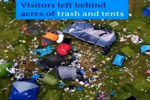 کتاب خوان های انگلیسی هکتار ها زباله را در طبیعت رها کردند