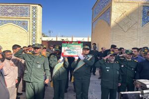 برگزاری مراسم تشییع و تدفین سردار "غیب پرور" در شیراز