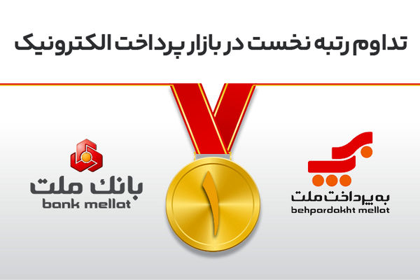 تداوم رتبه نخست بانک ملت و شرکت به‌پرداخت ملت در بازار پرداخت الکترونیک