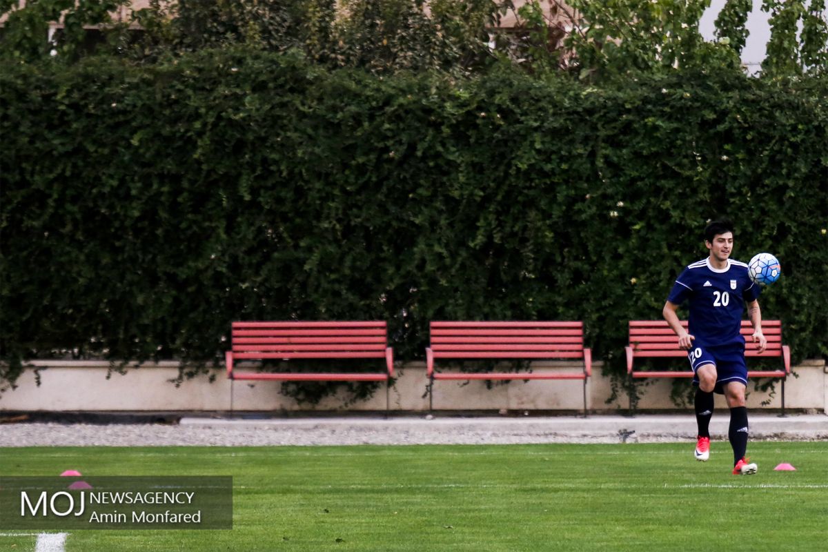 تمرین تیم ملی فوتبال ایران/سردار آزمون