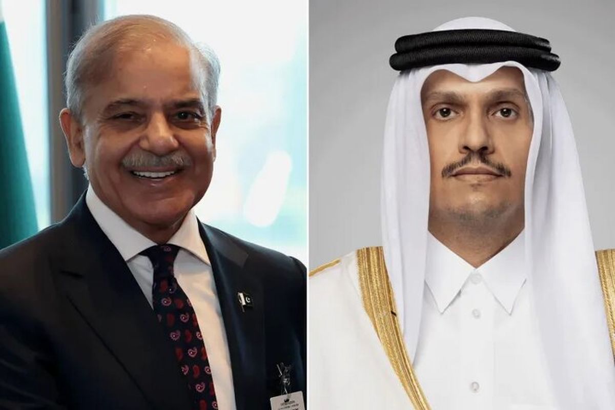 «محمد بن عبدالرحمن آل ثانی و محمد شهباز شریف