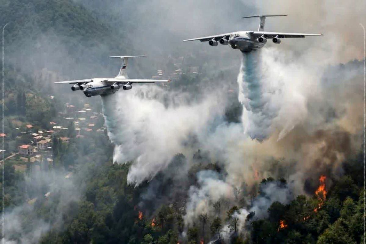 آتش سوزی جنگل الیت چالوس