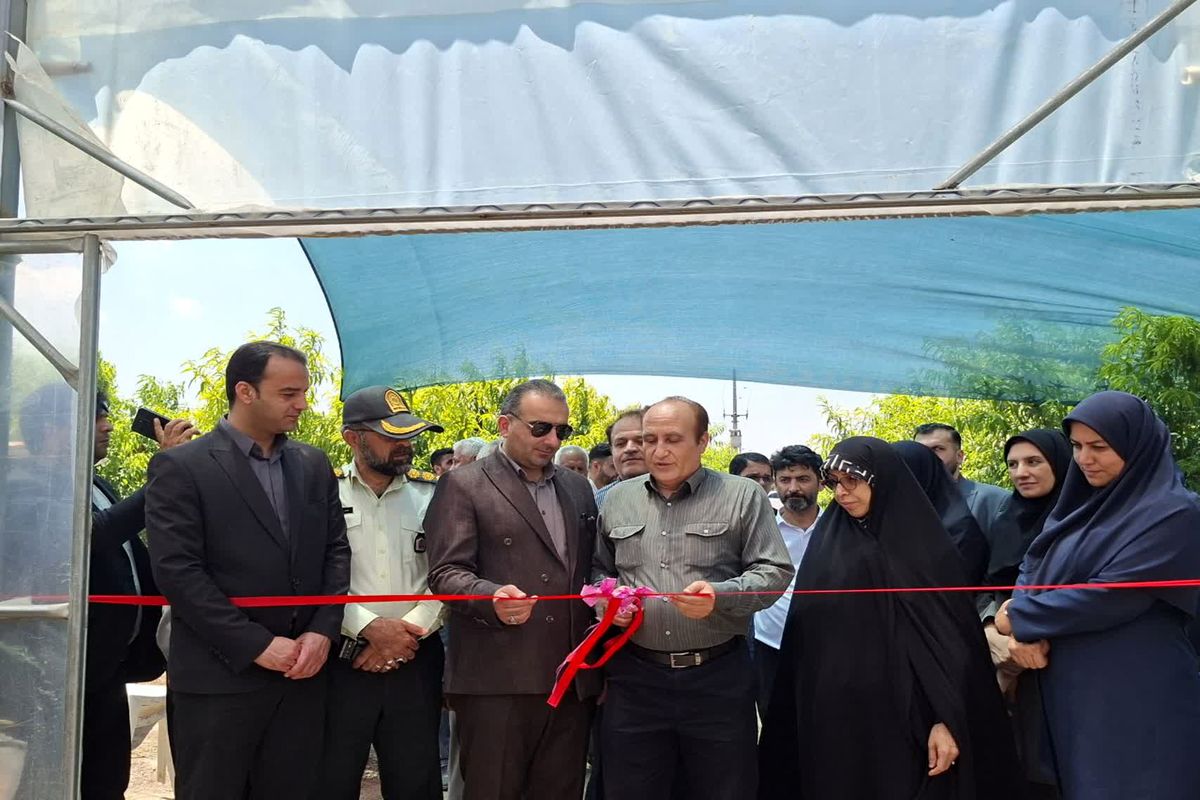 افتتاح گلخانه شلیل زودرس در روستای بزمین‌آباد
