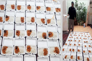  سمن سرای مهربانی غذای گرم میان نیازمندان توزیع کرد