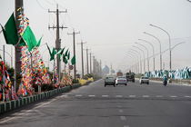 بلوار پیامبر اعظم(ص) برای جشن‌های نیمه شعبان آذین‌بندی شد