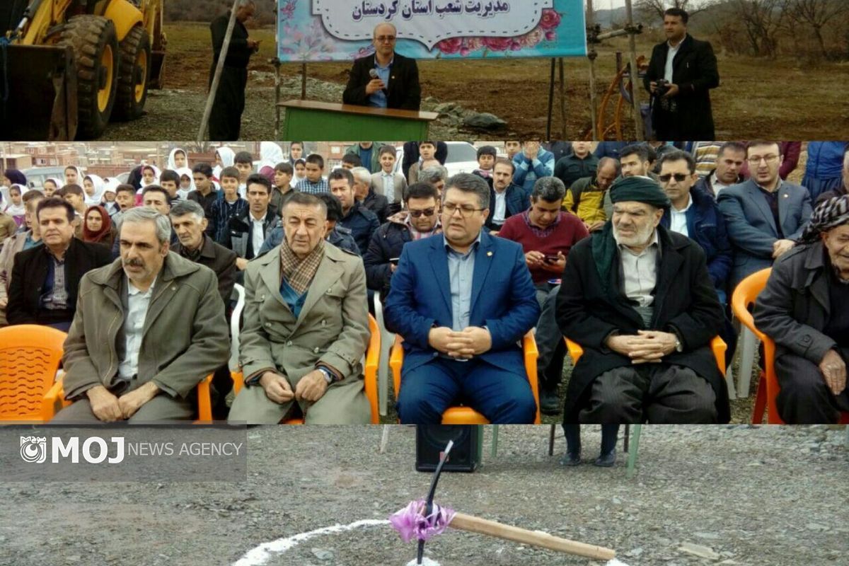 کلنگ زنی مدرسه روستای حسین آباد