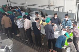 فعالیت های کانون خادمیاران آستان قدس شهرستان خمینی شهر در  طرح کمک مومنانه 