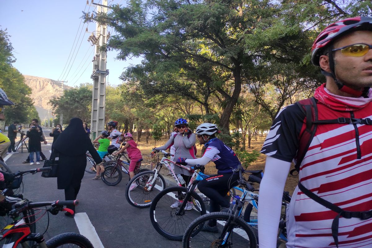 افتتاح پیست دوچرخه سواری در کرمانشاه