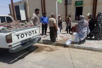 امدادرسانی نیروهای بسیج سازندگی به اهالی سیل‌زده قنوات 