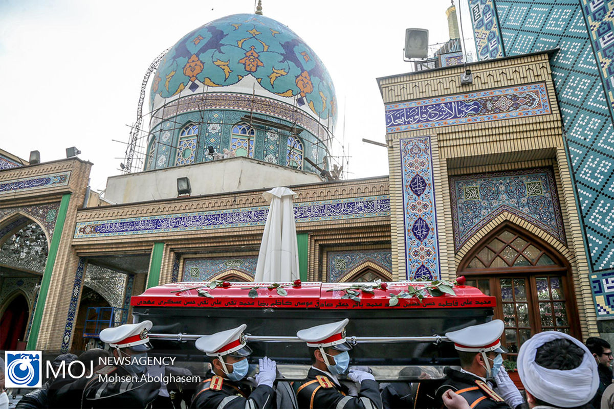 تشییع و تدفین پیکر شهید محسن فخری زاده در امامزاده صالح (ع)