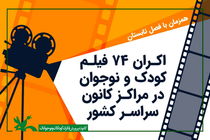 اکران ۷۴ پویانمایی ویژه تابستان در کانون های پرورشی و فکری سراسر کشور