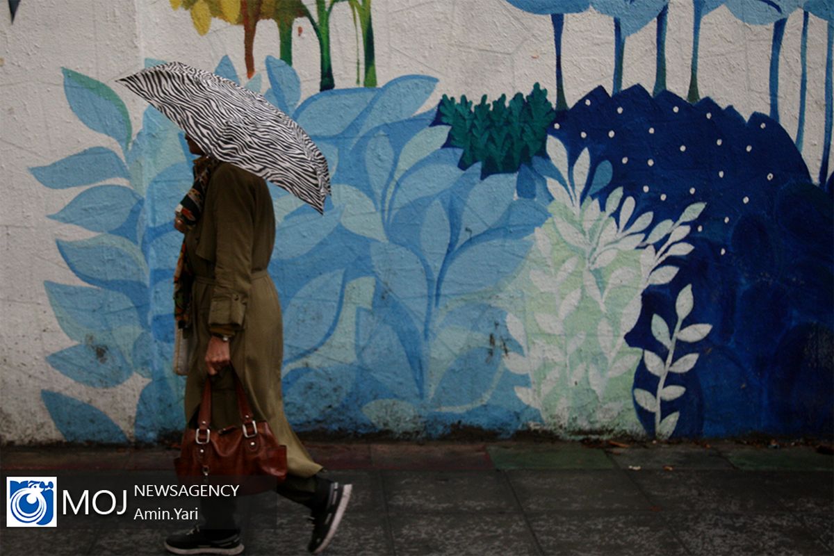 بارش باران پاییزی در تهران