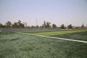 بازدید از مراحل تکمیل و آماده‌سازی زمین فوتبال شهدای قائم