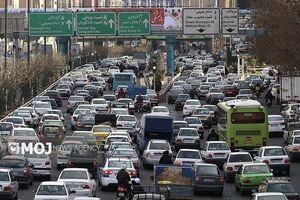 آخرین وضعیت ترافیک پایتخت، شکل‌گیری گره ترافیکی در بزرگراه‌های اصلی