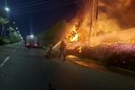 مهار سریع حریق ناشی از نقص فنی در شبکه توزیع برق کیش