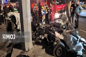 تصادف در محور جمال آباد پاکدشت ۵ کشته برجای گذاشت + فیلم