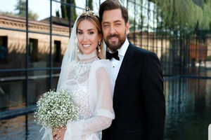 عکسی از همسر بهرام رادان بعد عروسیشان / مینا مختاری زیباتر از آیسان آقاخانی است ؟