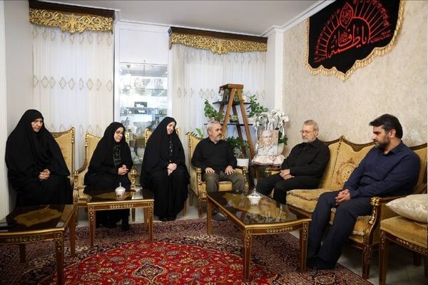 علی لاریجانی با خانواده سپهبد شهید محمد حسین باقری دیدار کرد