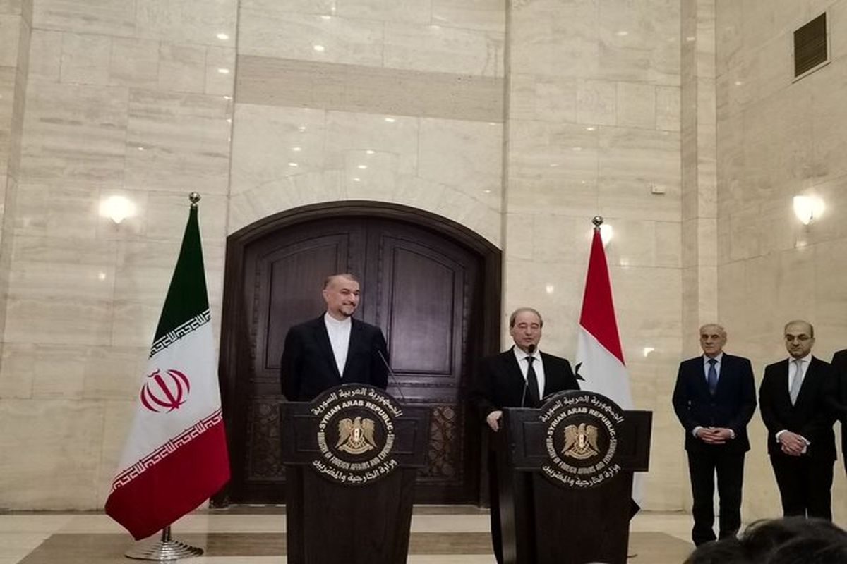 نشست مشترک وزرای خارجه ایران و سوریه