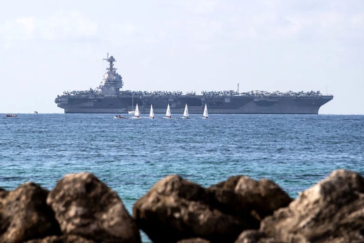 ناو هواپیمابر «جرالد آر. فورد» آمریکا وارد دریای کارائیب شد