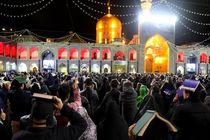  شب زنده داری از جنس باران در حرم رضوی