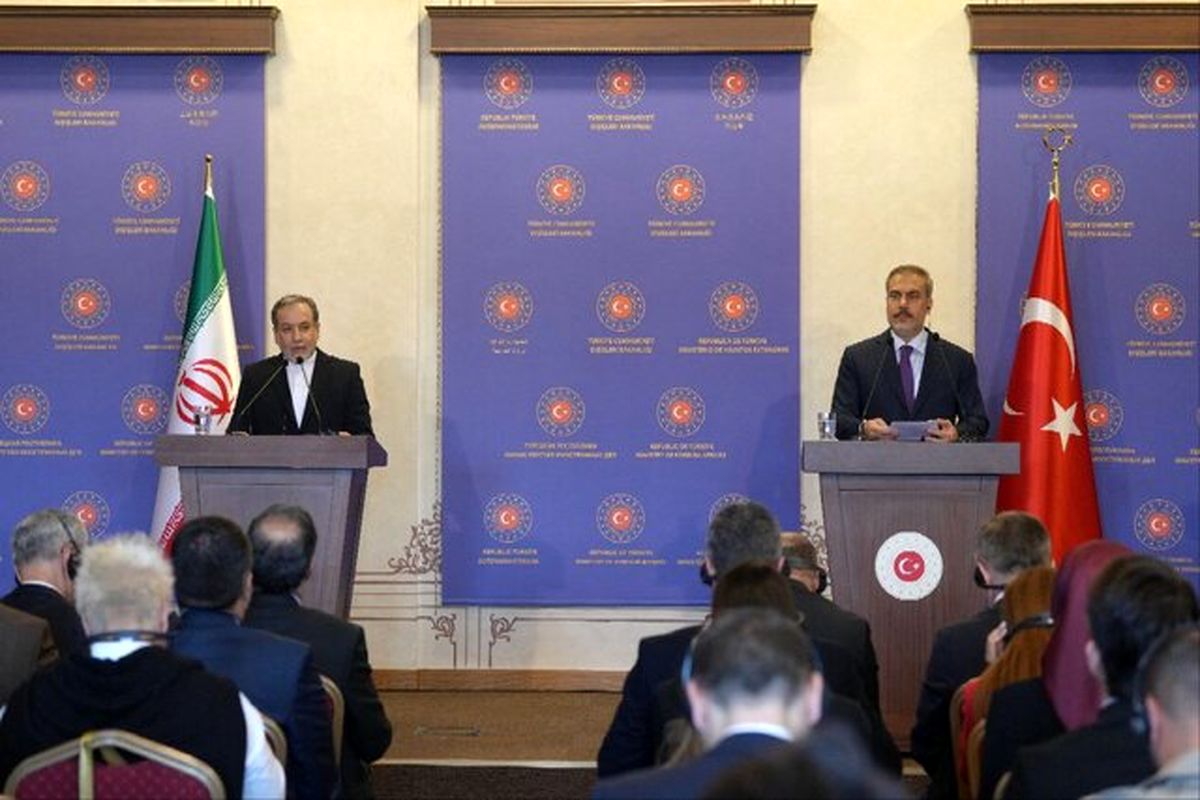 عباس عراقچی، وزیر امور خارجه در کنفرانس خبری مشترک با هاکان فیدان وزیر امور خارجه ترکیه