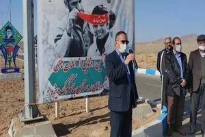 رونمایی المان های شهدا در ورودی دهستان بنادکوک دیزه