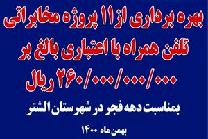 11 طرح مخابراتی همراه اول در شهرستان سلسله به بهره‌برداری رسید