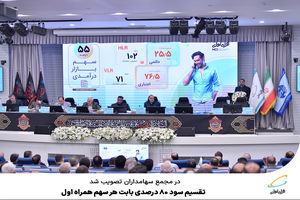 تقسیم سود 80 درصدی بابت هر سهم همراه اول
