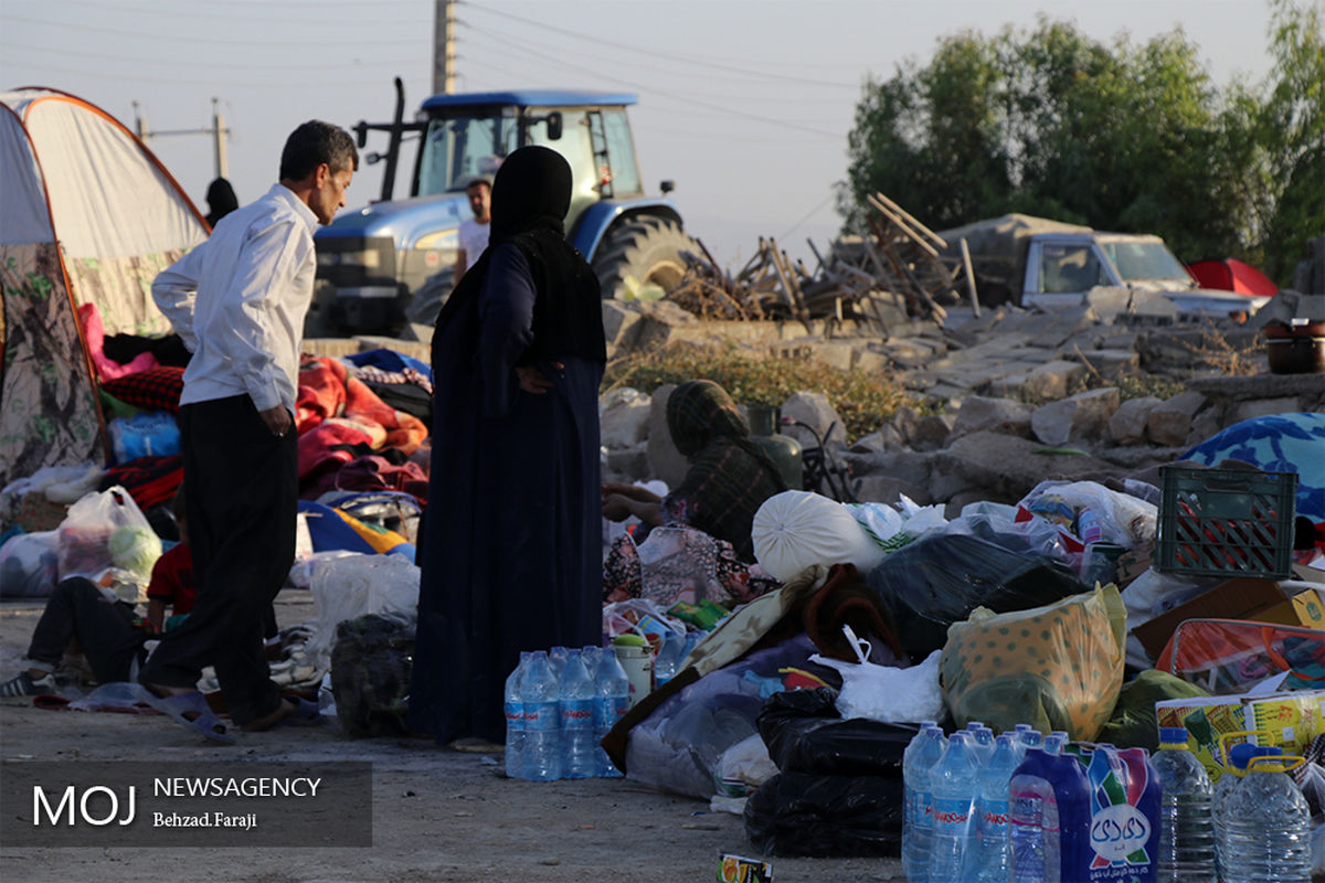 شرایط روستاهای منطقه ثلاث باباجانی سه روز پس از زلزله