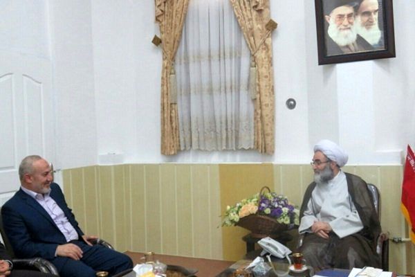 دیدار «ناصر ابوشریف» نماینده جنبش جهاد اسلامی فلسطین با آیت الله فلاحتی در رشت