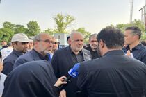 بازدید وزیر نیرو از روند آماده‌سازی مصلای امام خمینی(ره) برای مراسم تشییع و وداع با رهبر شهید انقلاب