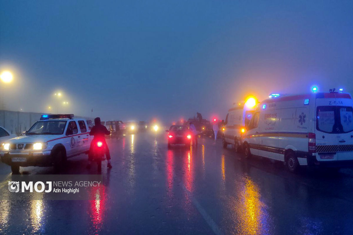 محل سانحه بالگرد حامل رئیس جمهور